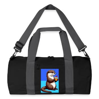 loutre - Sac de sport recyclé - noir/gris graphite - Devant
