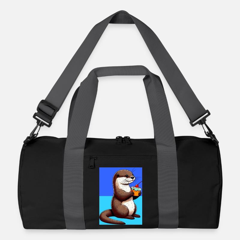 Otter - Recycelte Duffel Bag - Schwarz/Graphitgrau