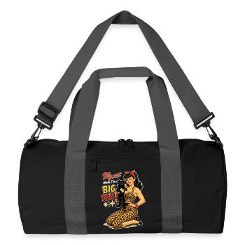 Rockabella & Chat : Mon chat pense que je suis une grande chose - Sac de sport recyclé - noir/gris graphite - Devant