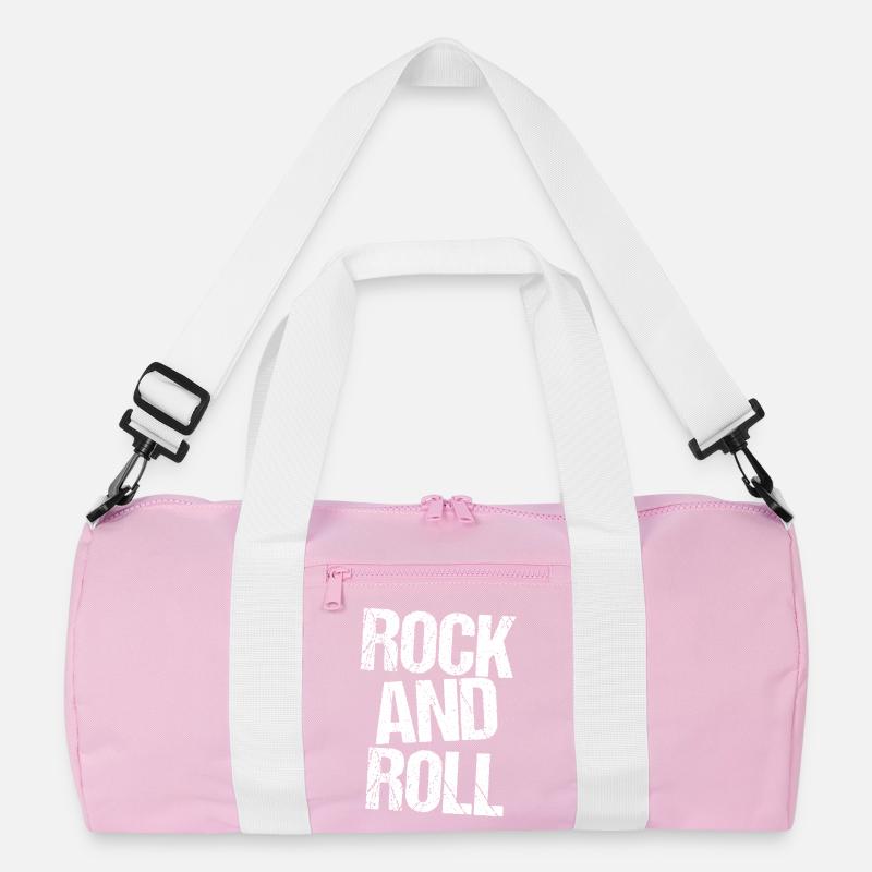 Rock and Roll Bold Typography Recycled Duffel Bag