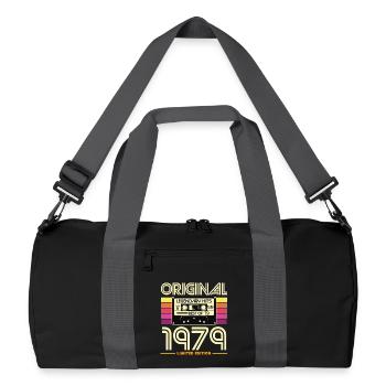 Original 1979 Cassette Retro - Recycled Duffel Bag - black/graphite grey - Front