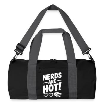 Nerds Are Hot! - Recycled Duffel Bag - black/graphite grey - Front