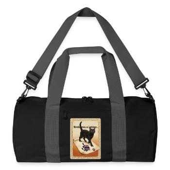 Ich habe dir einen Brief geschrieben, Katze - Recycelte Duffel Bag - Schwarz/Graphitgrau - Vorne