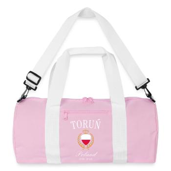 Toruń Poland Coat of Arms Crown – Travel Souvenir - Recycled Duffel Bag - pink/white - Front