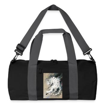 Der Schatten des Gipfels: Baihu – Mystische Dämmerung - Recycelte Duffel Bag - Schwarz/Graphitgrau - Vorne