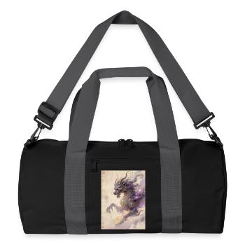 Die violette Apotheose: Qilin Zijin – Harmonie - Recycelte Duffel Bag - Schwarz/Graphitgrau - Vorne