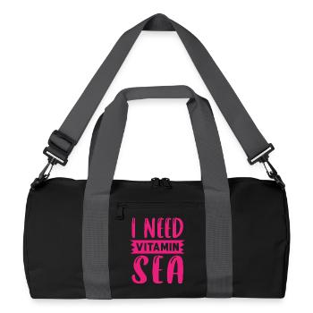 I need a lot Vitamin Sea - Recycled Duffel Bag - black/graphite grey - Front