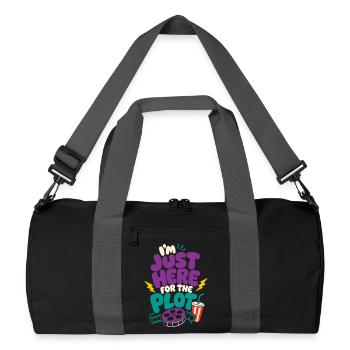 Just Here For The Plot - Recycled Duffel Bag - black/graphite grey - Front