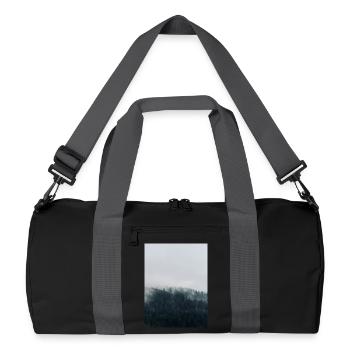 Forêt brumeuse et pins sombres - Sac de sport recyclé - noir/gris graphite - Devant