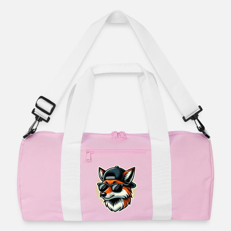 Fuchs mit Sonnenbrille und Cap Recycelte Duffel Bag