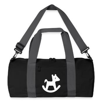 Silhouette de cheval à bascule - Sac de sport recyclé - noir/gris graphite - Devant
