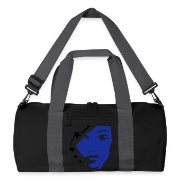Visage de fille Visage de femme - Sac de sport recyclé - noir/gris graphite - Devant
