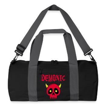 Manga demon skull - Recycled Duffel Bag - black/graphite grey - Front