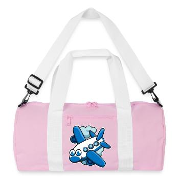 Avion - Sac de sport recyclé - rose/blanc - Devant