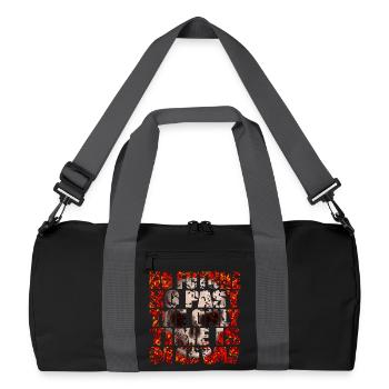 The only time is now Skull R6Z - Recycled Duffel Bag - black/graphite grey - Front