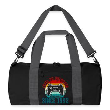 Level 30 Entsperrtes Retro-Controller-Tee - Recycelte Duffel Bag - Schwarz/Graphitgrau - Vorne