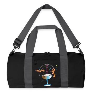 Conconfettis de pain grillé du Nouvel An - Sac de sport recyclé - noir/gris graphite - Devant
