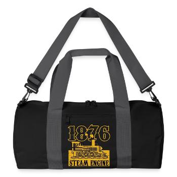 Locomotive à vapeur 1876 - Sac de sport recyclé - noir/gris graphite - Devant