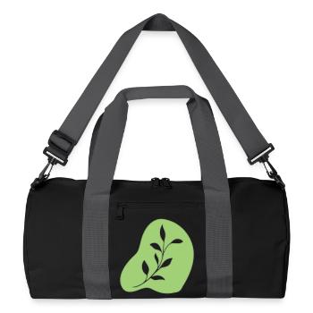 Feuilles - Sac de sport recyclé - noir/gris graphite - Devant