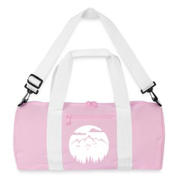 Saut en parachute - de l’adrénaline dans le ciel - Sac de sport recyclé - rose/blanc - Devant