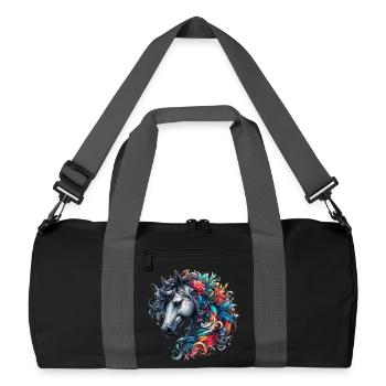 Horse - Recycled Duffel Bag - black/graphite grey - Front