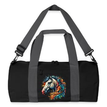 Horse - Recycled Duffel Bag - black/graphite grey - Front