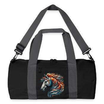 Horse - Recycled Duffel Bag - black/graphite grey - Front