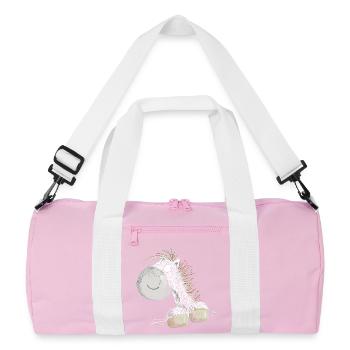 Droll Horse I Horse Motif for Riders - Recycled Duffel Bag - pink/white - Front