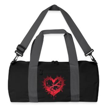 Heart with thorns - Recycled Duffel Bag - black/graphite grey - Front