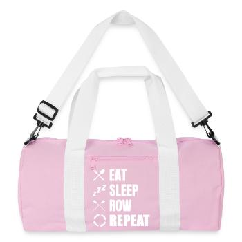 Manger dormir Row Répéter - Sac de sport recyclé - rose/blanc - Devant