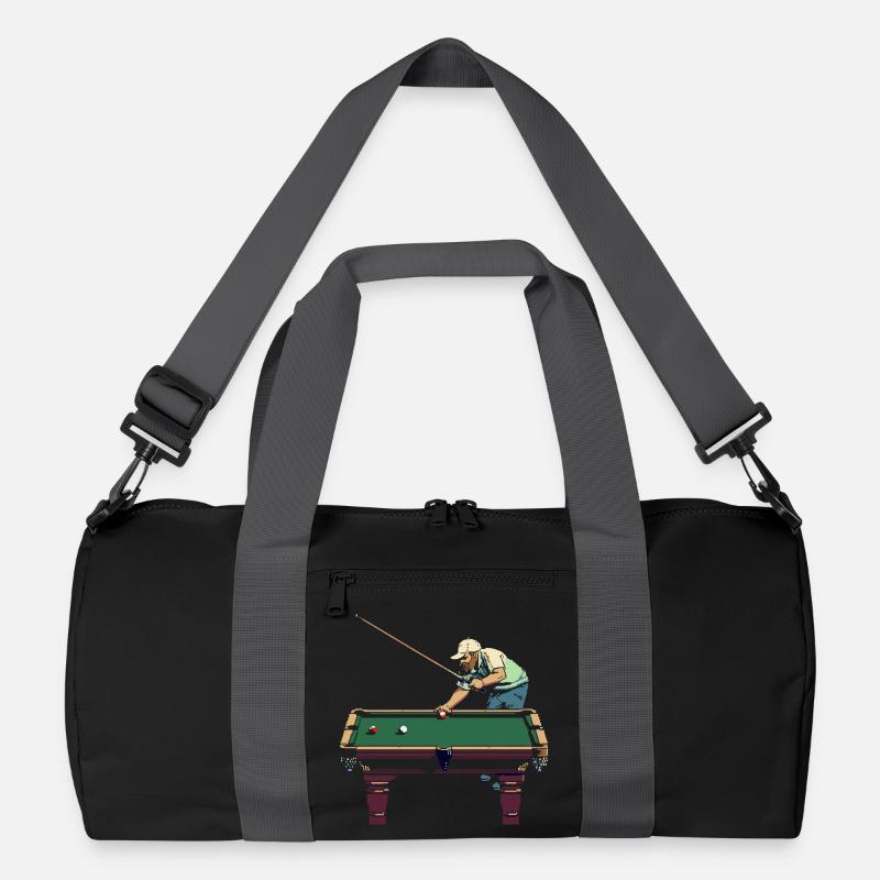 Billardspieler Pixel Art Recycelte Duffel Bag
