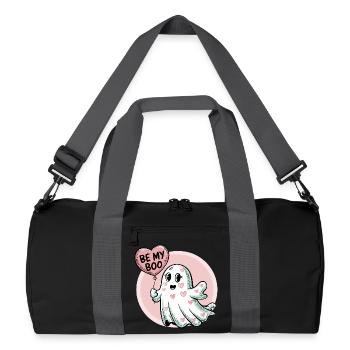 Be My Boo - Design de la Saint-Valentin fantôme mignon - Sac de sport recyclé - noir/gris graphite - Devant
