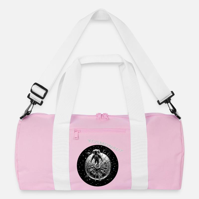 Kosmonaut im Sternenring Recycelte Duffel Bag