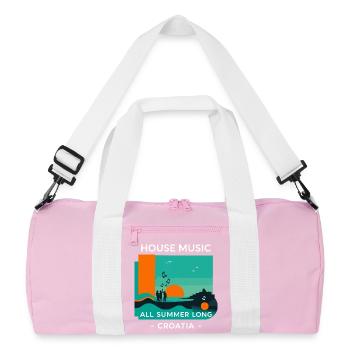 Croatia House Music - Recycled Duffel Bag - pink/white - Front
