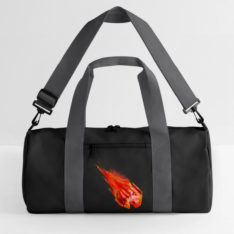 Glowing Asteroid with Fire Tail – Power Design Recycled Duffel Bag