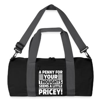 Drôle Penny pour vos pensées Sarcastique Drôle - Sac de sport recyclé - noir/gris graphite - Devant