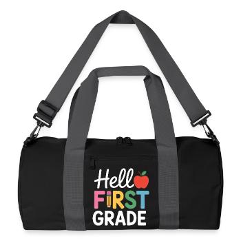 Hello First Grade Back To School - Recycled Duffel Bag - black/graphite grey - Front