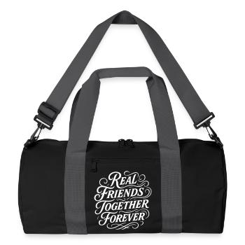 De vrais amis pour toujours - Sac de sport recyclé - noir/gris graphite - Devant