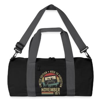 Novembre 1971 - Sac de sport recyclé - noir/gris graphite - Devant