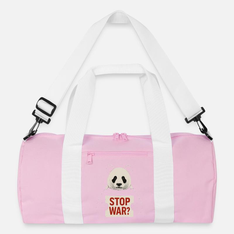 Panda calls for peace Recycled Duffel Bag