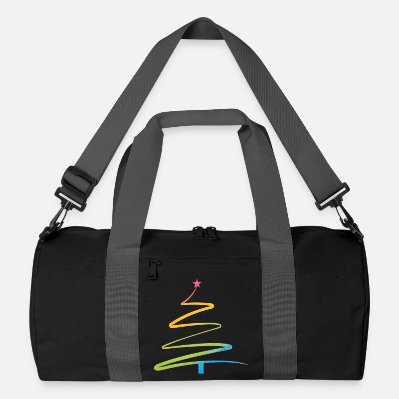 Regenbogenspiral Weihnachtsbaum Recycelte Duffel Bag