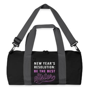 Gender Reveal New Year's Eve New Year New Year - Recycled Duffel Bag - black/graphite grey - Front