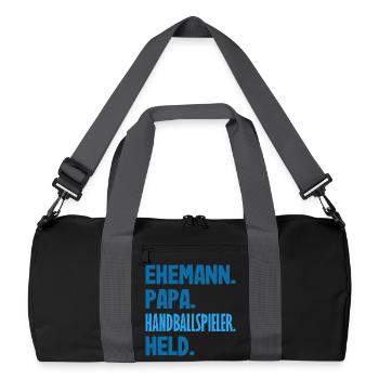 Handball Players Handball Handball Gifts - Recycled Duffel Bag - black/graphite grey - Front