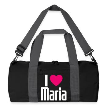 I Love Maria Pink Heart I Love Maria - Recycled Duffel Bag - black/graphite grey - Front