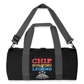Chip Dumping Legend - Casino, Poker, Jeux - Sac de sport recyclé - noir/gris graphite - Devant