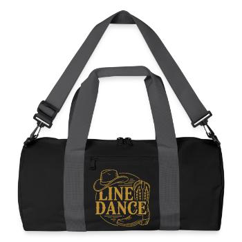 Logo de danse en ligne - Sac de sport recyclé - noir/gris graphite - Devant