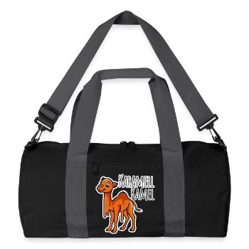 Camel from caramel - delicious and funny joke - Recycled Duffel Bag - black/graphite grey - Front