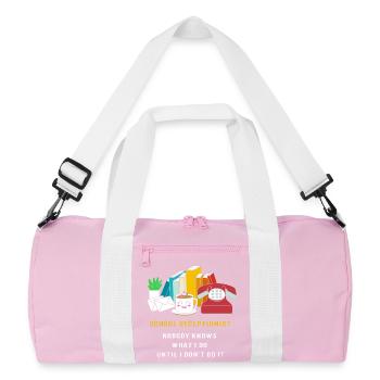 Rezeptionist Rezeptionistin Schule - Recycelte Duffel Bag - Rosa/Weiß - Vorne