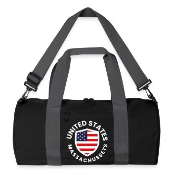 American shield with flag design - Recycled Duffel Bag - black/graphite grey - Front