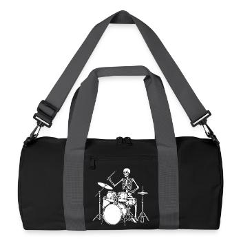 Skeleton Drummer Jam - Recycelte Duffel Bag - Schwarz/Graphitgrau - Vorne